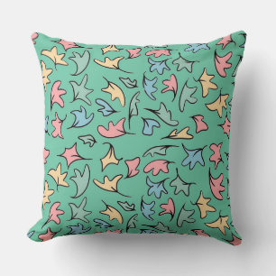 Pastel bladeren groen kussen