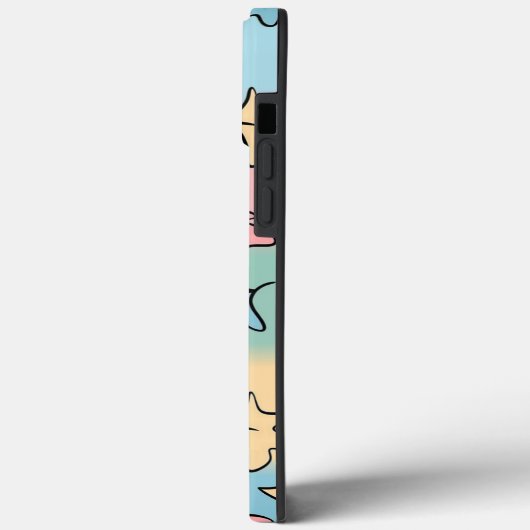 Pastel bladeren kleurrijk Case-Mate iPhone case (Achterkant / Links)