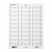 pastel blauw agate return address label (Full Sheet)
