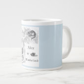 Pastel Blauw  Alice in Wonderland Grote Koffiekop (Voorkant rechts)