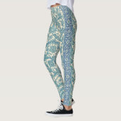 Pastel Blauw  Arabisch vloerkleed Botanisch Patroo Leggings (Links)