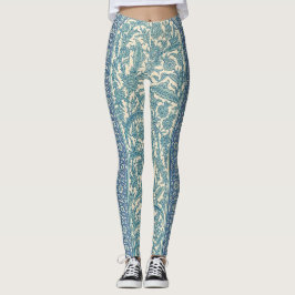 Pastel Blauw  Arabisch vloerkleed Botanisch Patroo Leggings