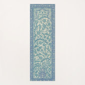 Pastel Blauw  Arabisch vloerkleed Botanisch Patroo Yogamat (Voorkant)