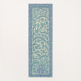 Pastel Blauw Arabisch vloerkleed Botanisch Patroo Yogamat