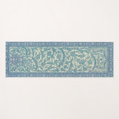 Pastel Blauw  Arabisch vloerkleed Botanisch Patroo Yogamat (Voorkant (horizontaal))