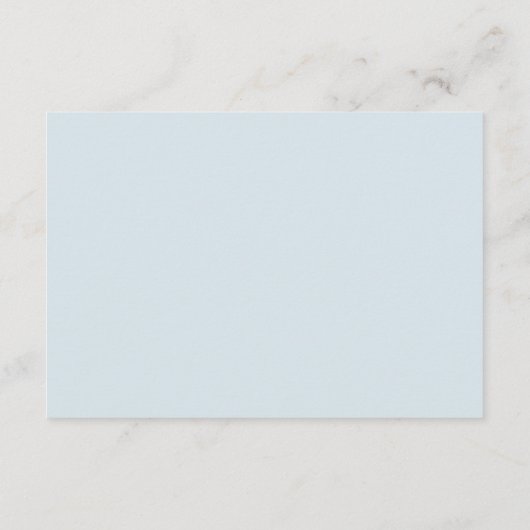 Pastel Blauw Blad en Bloemen Monogram Bruiloft Informatiekaartje (Achterkant)