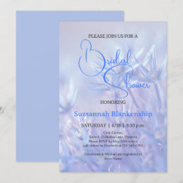 Pastel Blauw Bloemen Achtergrond Vrijgezellenfeest Kaart