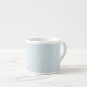 Pastel Blauw Bloemen Patroon Espresso Kop