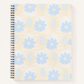  pastel blauw bloemig notitieboek (Voorkant)