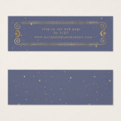 Pastel Blauw Celestial Goud Bruiloft Website Kaart (Voorkant /achterkant)