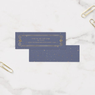 Pastel Blauw Celestial Goud Bruiloft Website Kaart