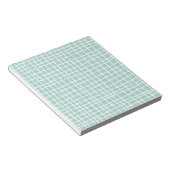 Pastel Blauw Check Patroon Delicate en Functioneel Notitieblok (Schuin)