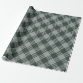  Pastel Blauw Controleer Gingham Pattern Cadeaupapier (Uitgerold)
