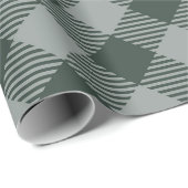  Pastel Blauw Controleer Gingham Pattern Cadeaupapier (Rol Hoek)