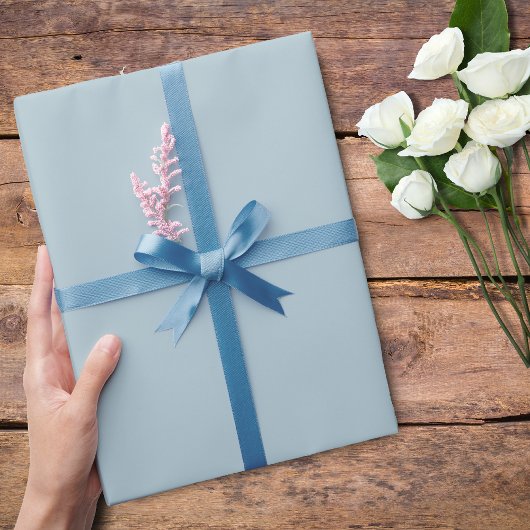 Pastel Blauw Effen Kleur | Klassiek | Elegant Cadeaupapier