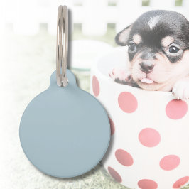Pastel Blauw Effen Kleur | Klassiek | Elegant Huisdierpenning