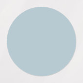 Pastel Blauw Effen Kleur | Klassiek | Elegant Labels (Design 1)