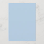 Pastel Blauw Elegant QR Code Bruiloft Details Informatiekaartje (Achterkant)