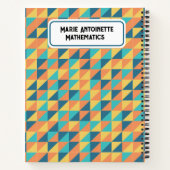 Pastel Blauw en geel abstract patroon  Notitieboek (Achterkant)