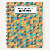 Pastel Blauw en geel abstract patroon  Notitieboek (Voorkant)