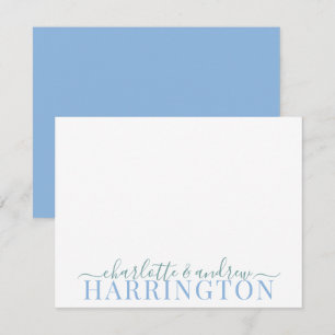 Pastel blauw en groen notitiekaartje