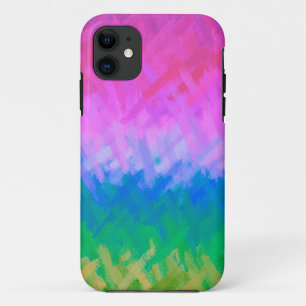 Pastel blauw en roze Abstract Case-Mate iPhone Case