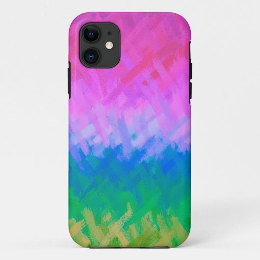Pastel blauw en roze Abstract Case-Mate iPhone Case (Achterkant)