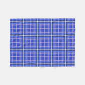 Pastel Blauw en Roze Plaid Tartan Naadloos Patroon Fleece Deken (Voorkant (Horizontaal))
