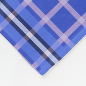 Pastel Blauw en Roze Plaid Tartan Naadloos Patroon Fleece Deken (Hoek)