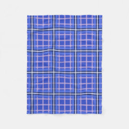 Pastel Blauw en Roze Plaid Tartan Naadloos Patroon Fleece Deken