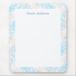 Pastel Blauw- en Roze rand Muismat<br><div class="desc">Fun,  schattig en eenvoudig mousepad met pastelblauw en roze grenzen. Pas het aan met een naam. Perfect als kerstcadeau,  verjaardagscadeau of cadeau aan het einde van het jaar voor uw geliefden,  vrienden,  familie,  leraren,  collega's,  ambtenaren of klasgenoten.</div>