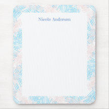 Pastel Blauw- en Roze rand