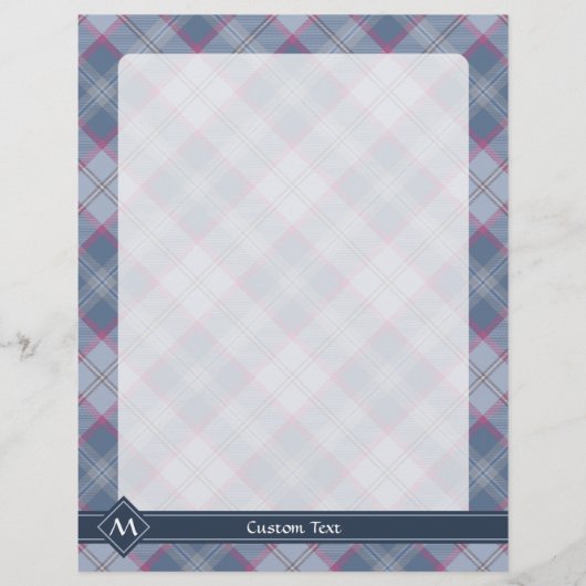 Pastel Blauw en Roze Tartan Flyer (Voorkant)