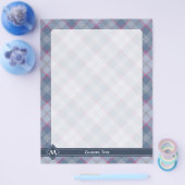 Pastel Blauw en Roze Tartan Flyer (Enkel)