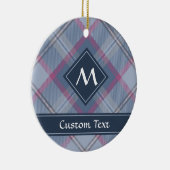 Pastel Blauw en Roze Tartan Keramisch Ornament (Rechts)