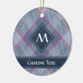 Pastel Blauw en Roze Tartan Keramisch Ornament (Links)
