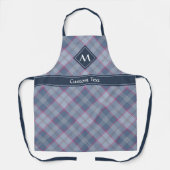 Pastel Blauw en Roze Tartan Schort (Voorkant)