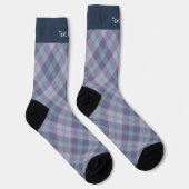 Pastel Blauw en Roze Tartan Sokken (Rechts)
