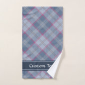 Pastel Blauw en Roze Tartandoekset Bad Handdoek (Handdoek)