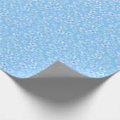 Pastel Blauw en Wit Bloemen Cadeaupapier (Hoek)