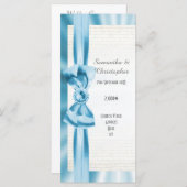 Pastel blauw en wit boog kerk bruiloft programma programmakaart (Voorkant / Achterkant)