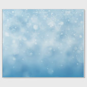 Pastel Blauw en Wit Sneeuwvlokken Wrapping Papier (Vlak)