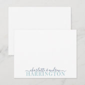 Pastel blauw en zeemacht notitiekaartje (Voorkant / Achterkant)