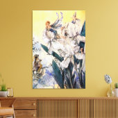  pastel blauw feeën canvas afdruk (Insitu (Woonkamer))