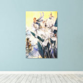  pastel blauw feeën canvas afdruk (Insitu (Houten vloer))