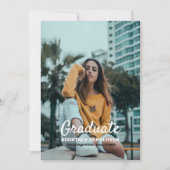 Pastel Blauw Foto Afstudeerfeest Kaart (Voorkant)