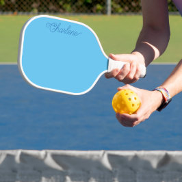 Pastel blauw gepersonaliseerde pickleball peddel paddle