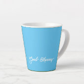 Pastel Blauw Goedemorgen Latte Mok (Rechterhoek)