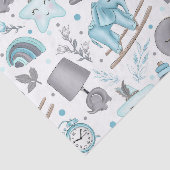 PASTEL BLAUW & GRIJS BABY BOY ITEMS TISSUEPAPIER (Detail)