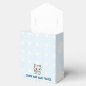 Pastel blauw grijs baby dragon bedankdoosjes (Geopend)